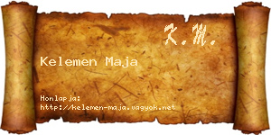 Kelemen Maja névjegykártya